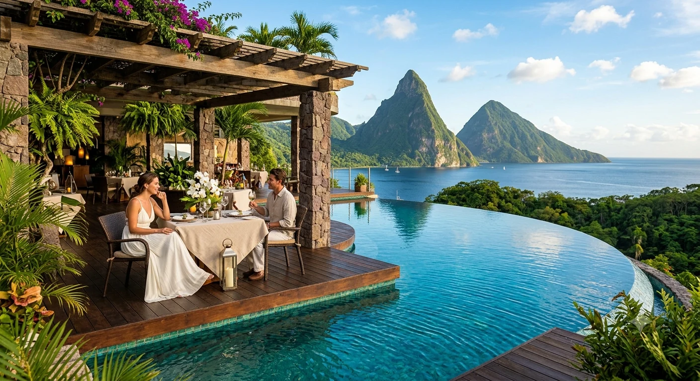 Jade Mountain Resort, Saint Lucia — luxury resort F+B
